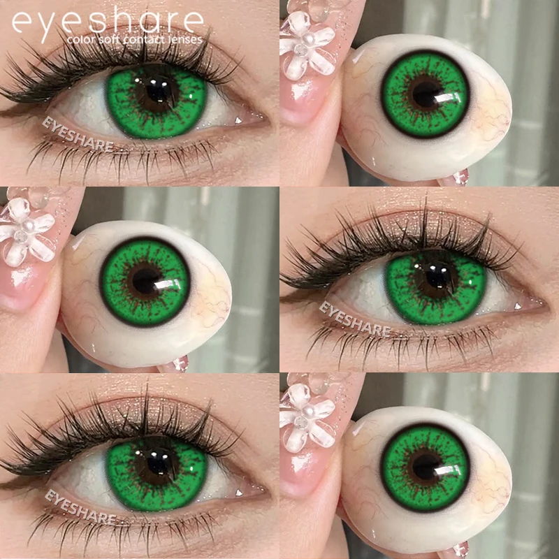 EYESHARE 1 Paar Rote Cosplay-Farbige Kontaktlinsen für Augen Verrücktes Halloween-Make-up Farbige Augenlinsen Anime-Zubehör – Detail 18