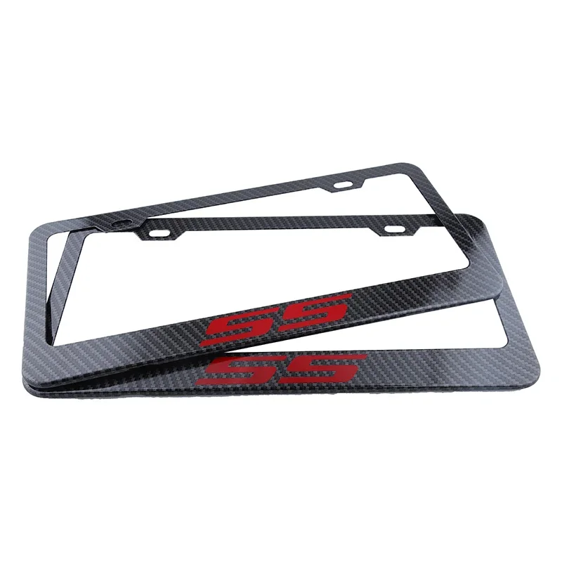 2PCS New Carbon Fiber License Plate Frame Exquisitely Crafted with 2 Holes for American Standard Car License Plate Frame