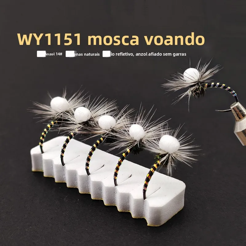 isca-de-pesca-com-mosca-white-heron-isca-emergente-com-cabeca-de-espuma-e-anzol-para-pesca-de-bass-truta-e-perca-em-lagos