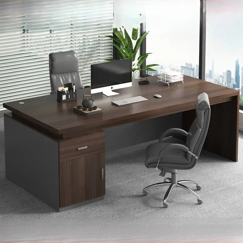 

Aesthetic Large Computer Desks Drawer Storage Office Study Computer Desks Reading Wooden Writing Escritorios Office Furniture