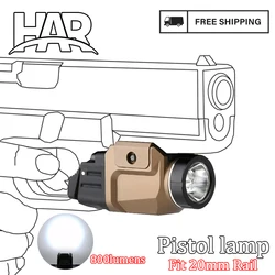 WADSN Tactics Metal TR7 Strong Flashlight LED 800lumens Weapon Strobe Light Flash Hunting for GLOCK 17 19 Fit 20mm Rail X300 SF
