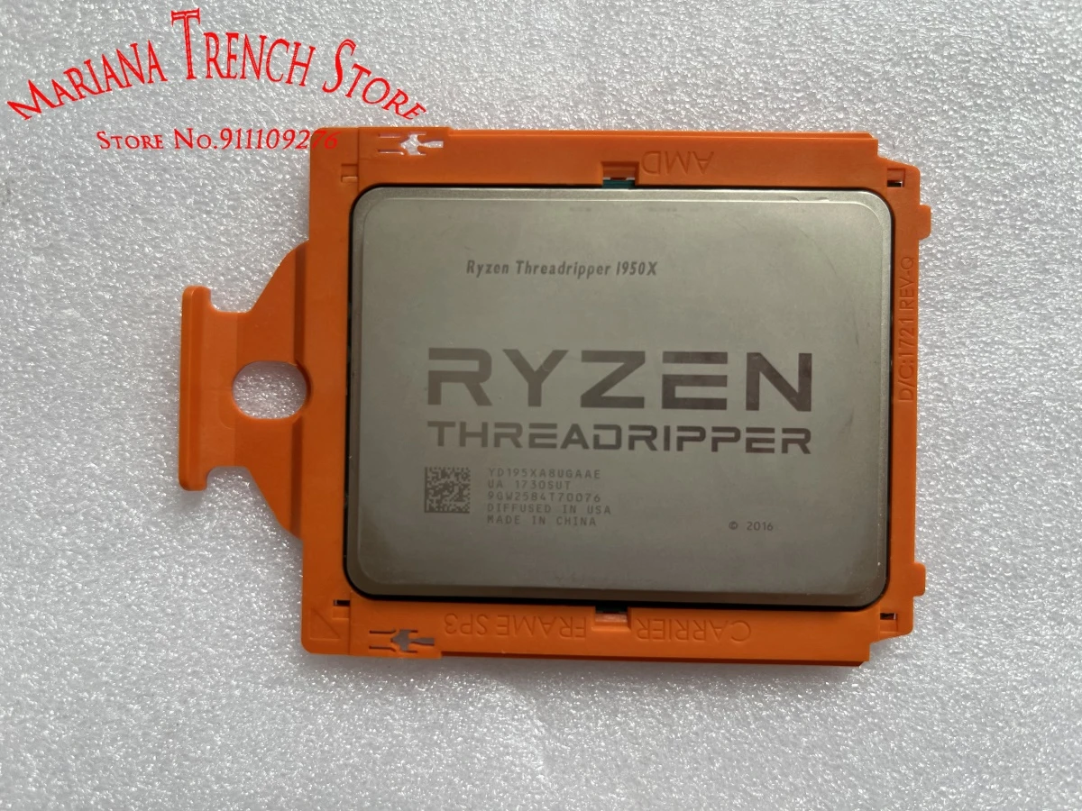 Processor for Ryzen Threadripper 1950X 16 Cores 32 Threads Base Clock 3.4GHz Max. Boost Up to 4.0GHz