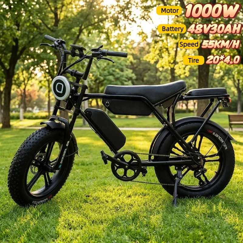 Electric Assisted Bike H20pro 1000W Motor 48V 30AH Mountain E-Bike 20 Inch Tire Commuting All Terrain Off-Road Electric Bicycle image 1