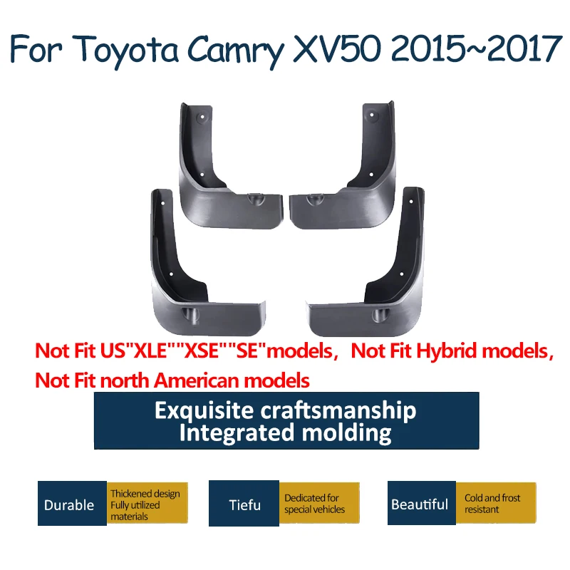 Car Mudflaps For Toyota Camry XV50 2015 2016 2017 Car Mud Guards Flaps Splash Front Rear Wheel Fender MudGuards Part Accessories