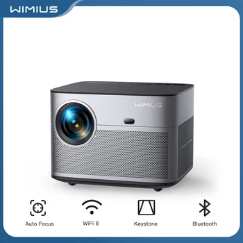 Wimius Projector Native 1080P Full Hd 25000Lumen 4K Ondersteund Wifi 6 Bluetooth Projector Autofocus Keystone Correctie