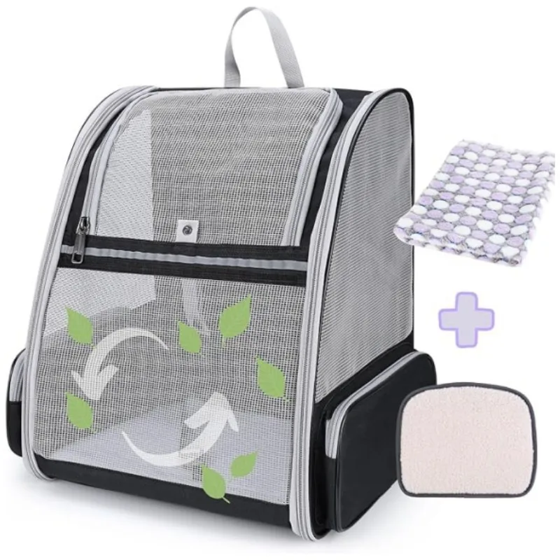 

Anti-scratch upgraded imported material portable pet bag, dog going out messenger bag, breathable net travel cat bag wholesale