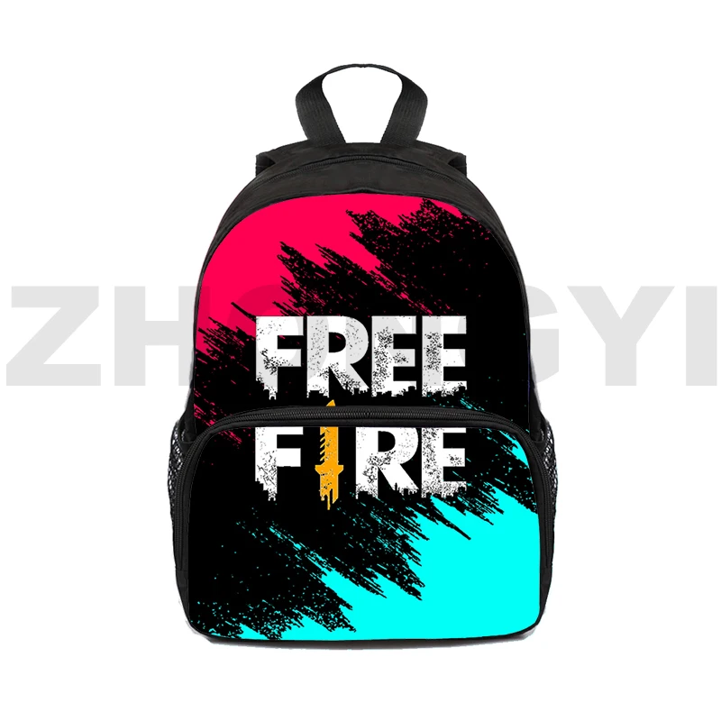 Free Fire Garena Schoolbag para Meninas Adolescentes, Sacos de Viagem, Laptop Bookbag, 3D Print, Hot Mochila para Mulheres, 16"