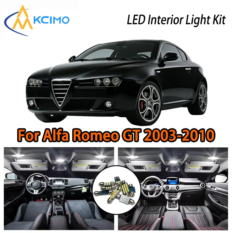 KCIMO For Alfa Romeo GT 2003-2010 Premium LED Interior Kit - 2 Colors , Quick Installation,  Long-Lasting