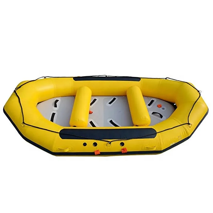 2.7m Sport Rubber Inflatable Rafting Boat High Pressure PVC 0.9mm Floor CE Certified 2.1 3m Rigid Air Deck For Drifting Sale