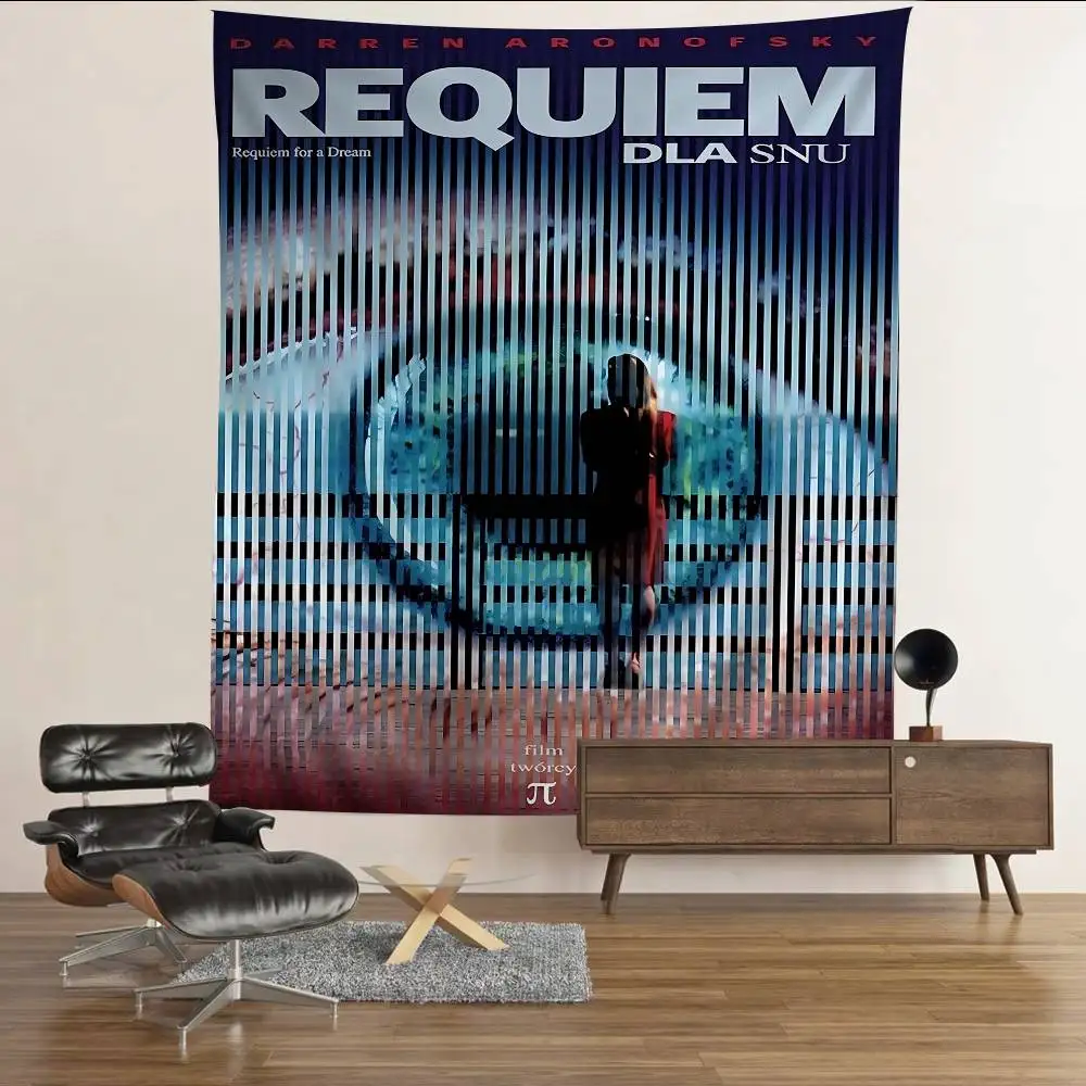 Plot Movie R-Requiem For A Dream Colorful Tapestry Wall Hanging Hanging Tarot Hippie Wall Rugs Dorm Wall Art Decor