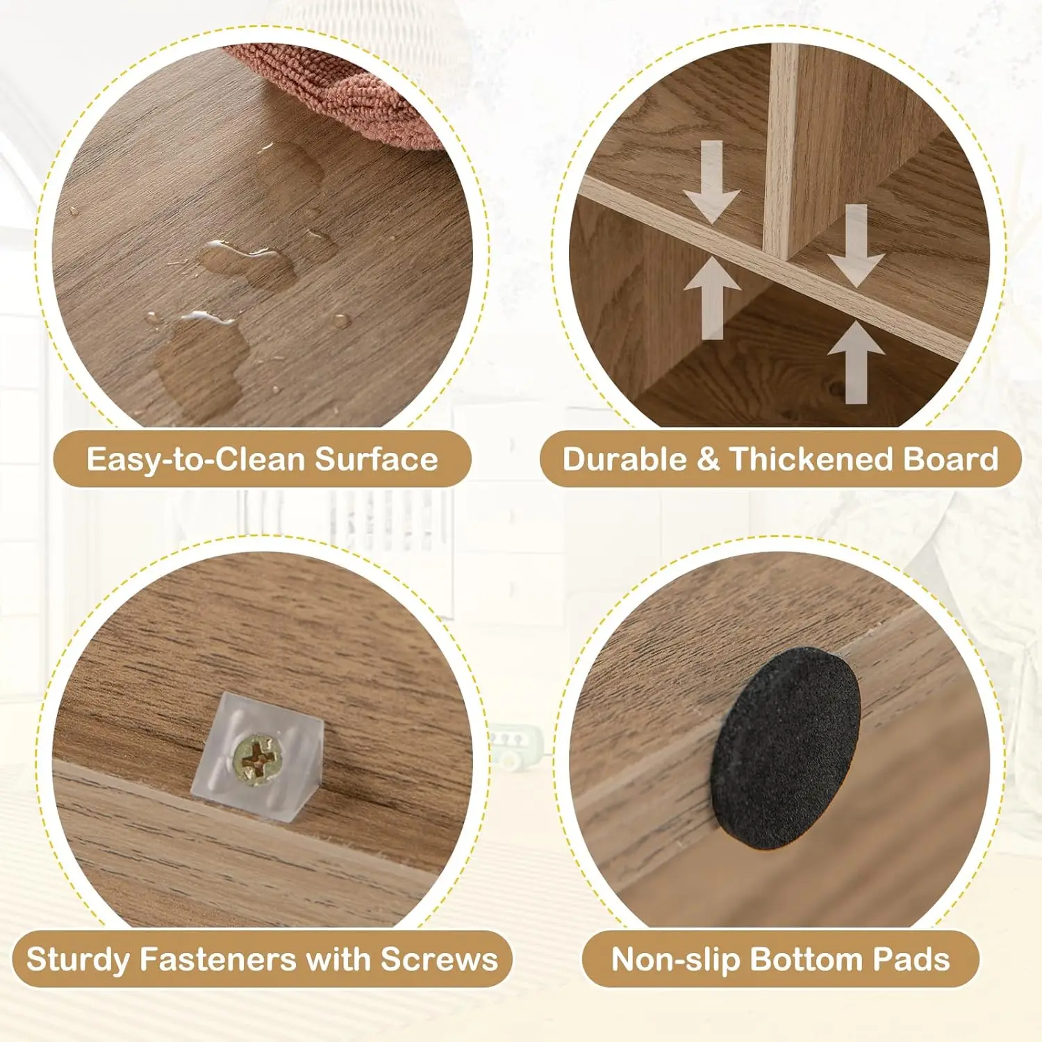 خزانة كتب للأطفال مكونة من 3 أرفف، لعبة خشبية ومنظم كتب، رف مونتيسوري قائم بذاته مكون من 8 أقسام لمرحلة ما قبل المدرسة، وغرفة اللعب المنزلية، والطفل #6