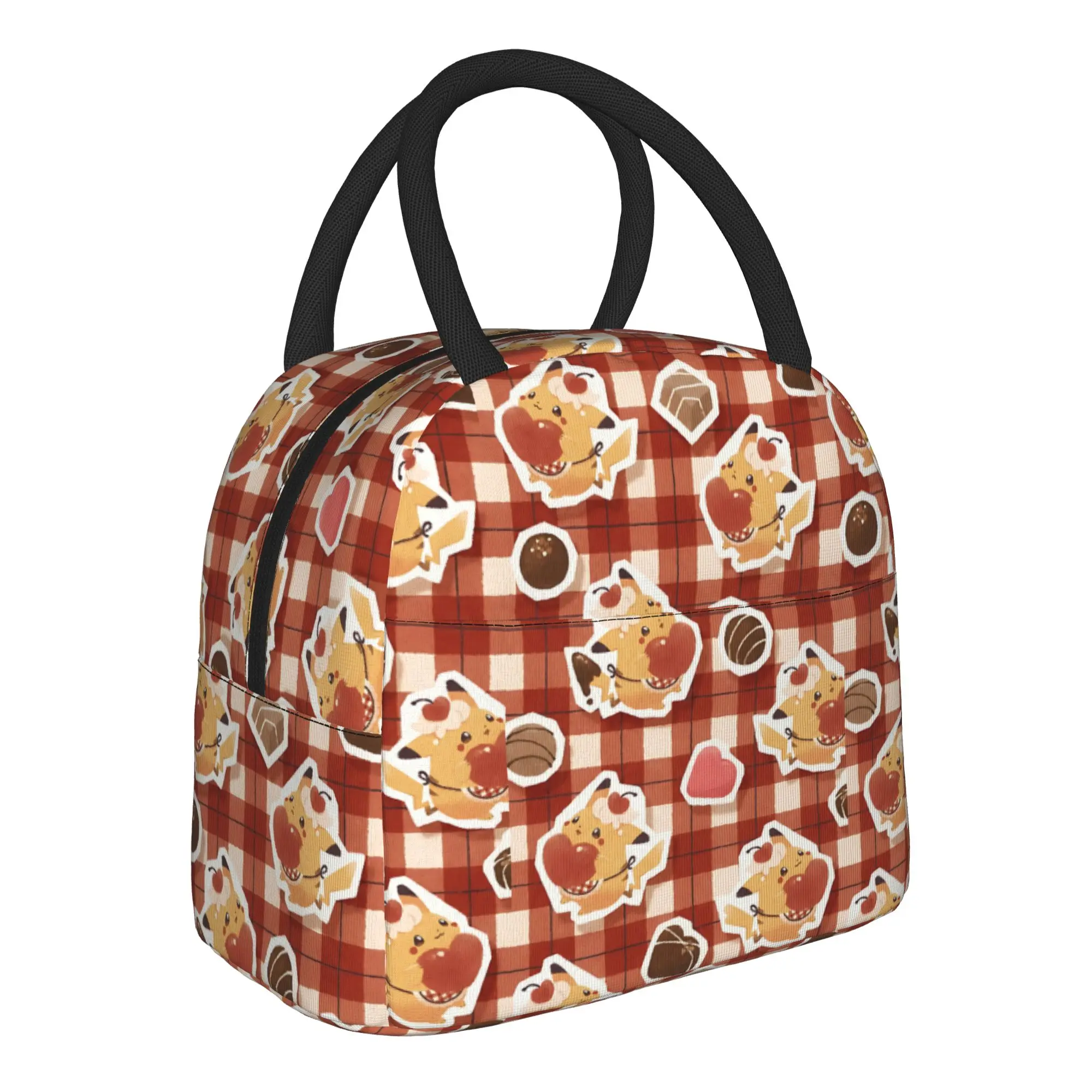 Cartoon Pokemon Theme Handbag Insulated Lunch Bag Ice Pack Rice Bag  bolsa Student Bento Lunch Handbag Insulation