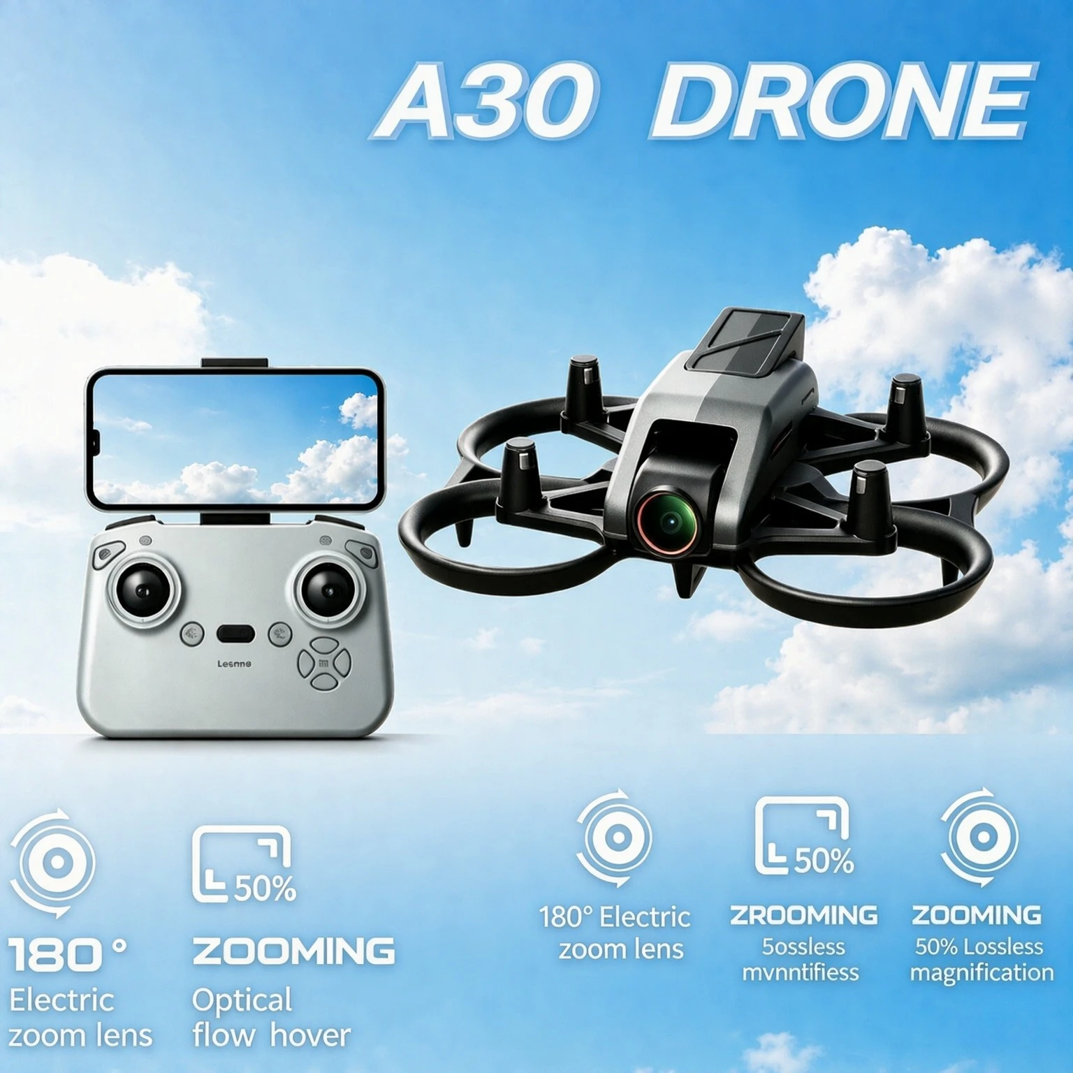 Original A30 Surround Protective Frame Drone 8K HD Camera GPS Foldable Optical Flow Positioning 5G FPV Aerial RC Quadcopter