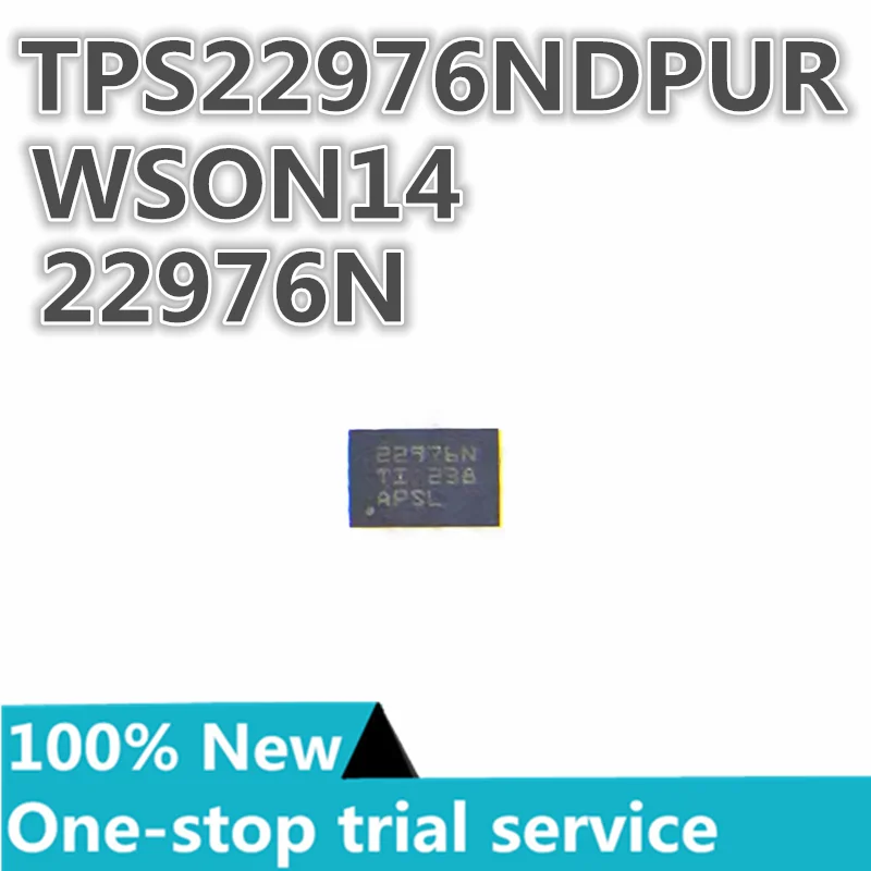 5-100pcs %New TPS22976DPUR TPS22976NDPUR Screen 22976 22976N WSON-14 dual channel load switch chip