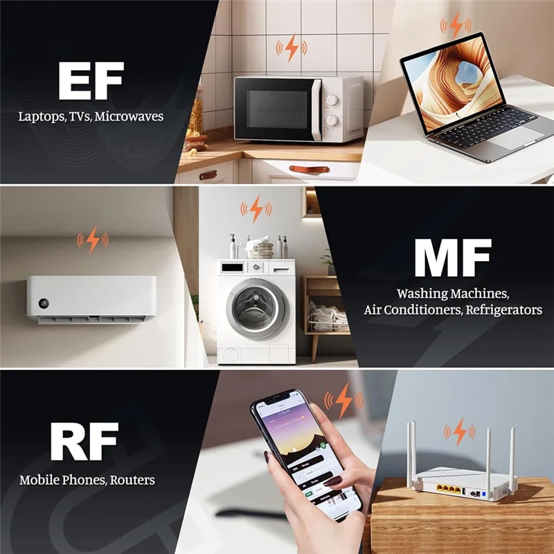 A15R -EMF Meter, Rechargeable Digital Electromagnetic Field Radiation  Hand-Held Digital LCD EMF