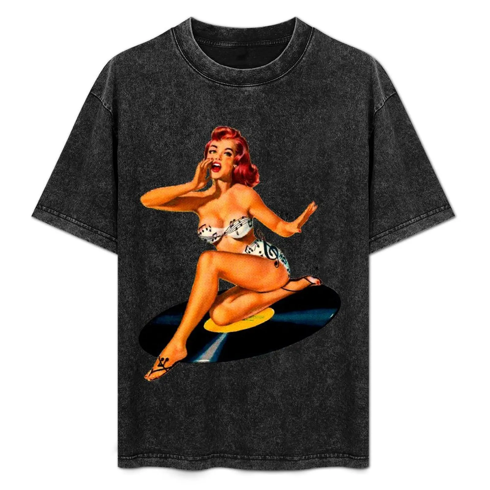 

Rockabilly Goddess T-Shirt Work Daily Short Sleeve Top