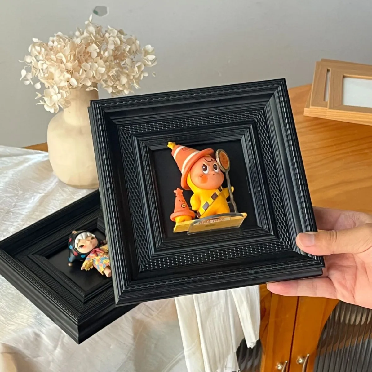 Blind Box Display Frame Wandgemonteerde popopslag 3D magnetische displaystandaard DIY decoratieve poppen Matzwarte fotolijst