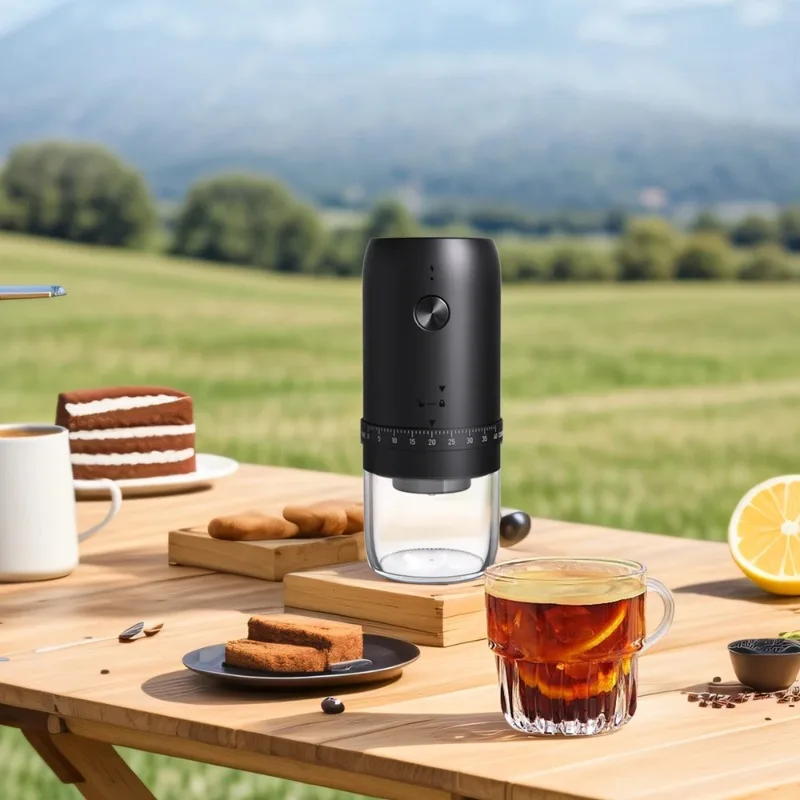 New Portable USB Electric Coffee Bean Grinder Household Mini Coffee Machine Rechargeable 40 Gears External Adjustable Grinders