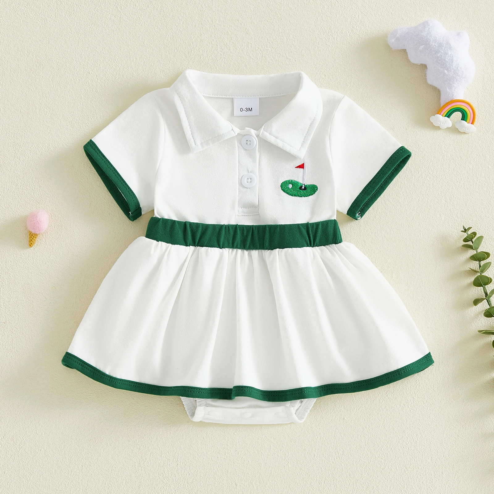 

Очаровательное платье-комбинезон с цветочным принтом и рюшами на рукавах для малышей, поясом с бантом и подходящим комплектом повязки на голову для девочек