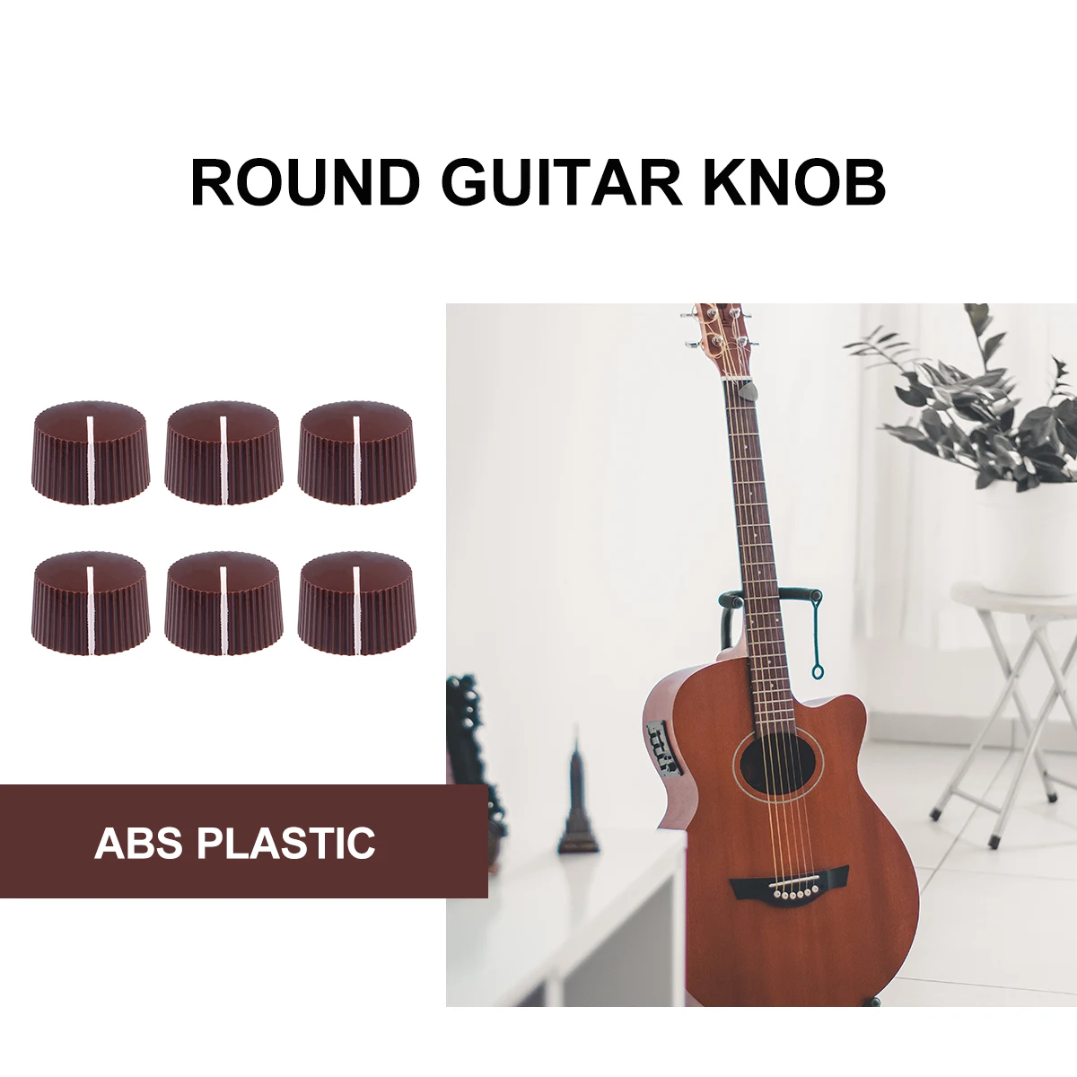

Guitar Knobs ABS Plastic Round Beige Electric Tuner Amplifier Tone Volume Control Durable Guitar Effects Speaker Accessories