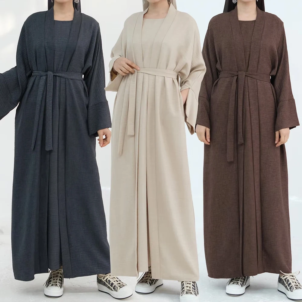 

Рамадан Ид открытое кимоно Абая Дубай мусульманские абайи для женщин Kebaya кафтан платье исламская одежда халат Femme Musulmane Vestidos