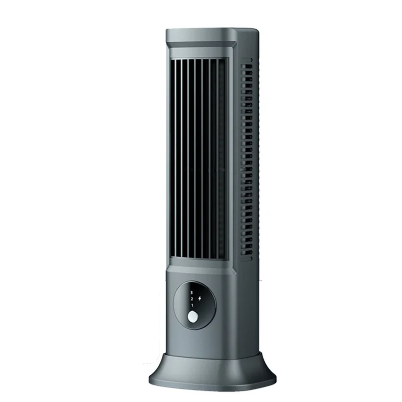 

Desktop Bladeless Fan, USB Rechargeable Portable Air Conditioner 3 Speeds Silent Table Tower Fan