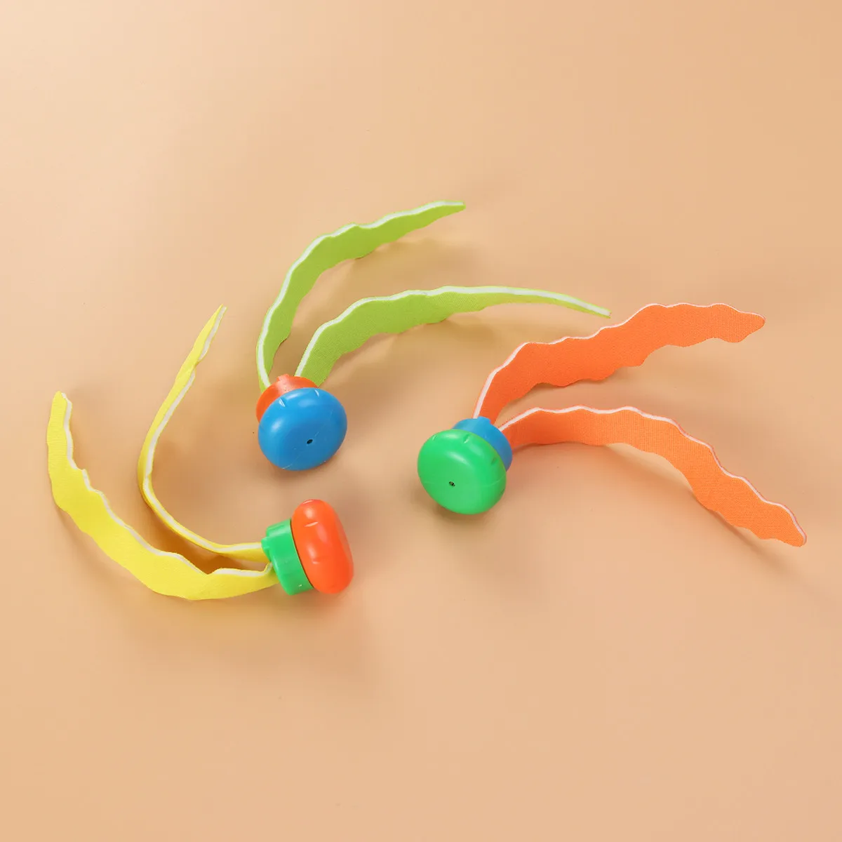 3 stuks zeewier duiken vroeg onderwijs kind zwembad zwemtraining onderwater zeevorm wateractiviteit oranje geel