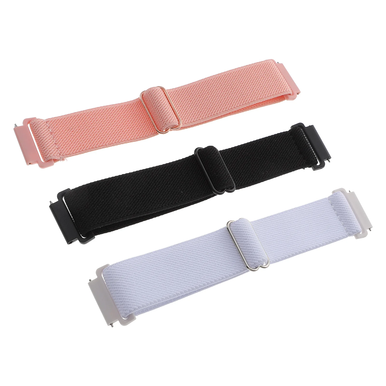 

3Pcs Nylon Watch Strap Adjustable Lightweight Breathable Replacement Band for Smartwatch Wristwatch Daily Party Fashion