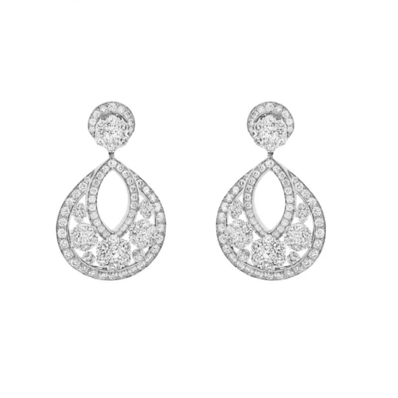 

New sterling silver 925Snow Flake series Snowflake geometric Drop earrings