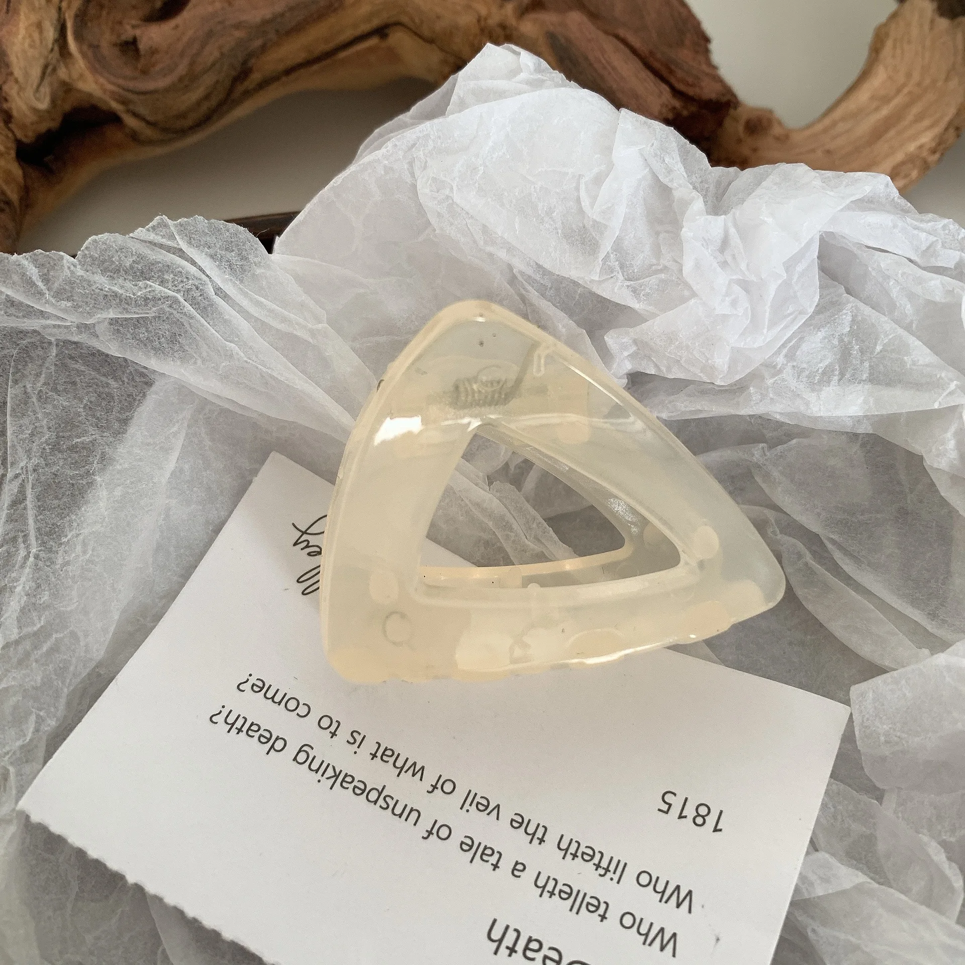 دبوس شعر صغير مجوف على الطراز القديم، مشبك على شكل معين بلون الكراميل، مشبك شعر الرياح للفتيات، مشبك سمك القرش للرأس الخلفي