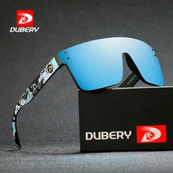 DUBERY New Polarized One Piece Lens Men Oversized Sunglasses UV400 Women Rimless Fashion Safety Sun Glasses Italy Design 104