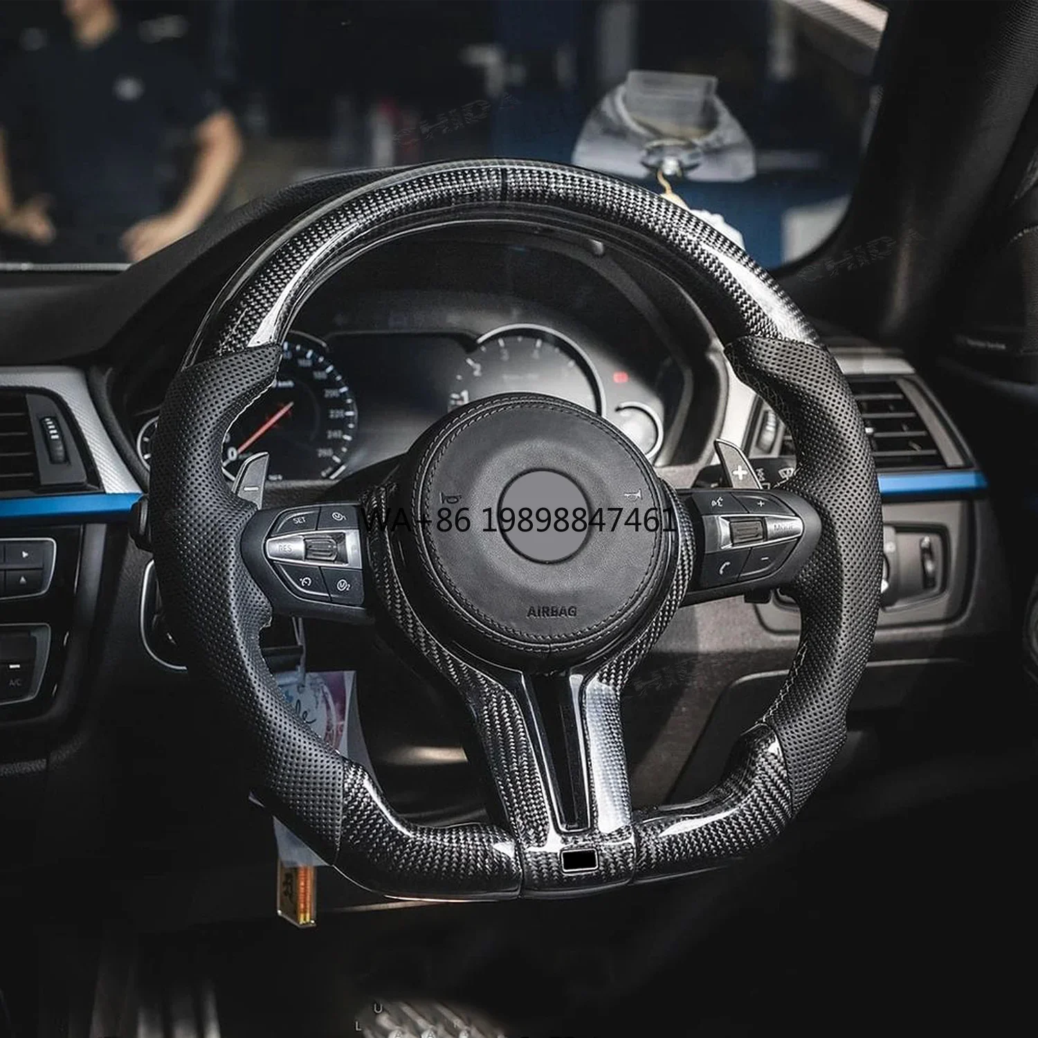 

Carbon Fibre Custom Steering Wheel for BMWs F01 F02 F20 F21 F34 F97 F90 F40 E90 E92 F16 E60 E46 E82 3 5 7 Series