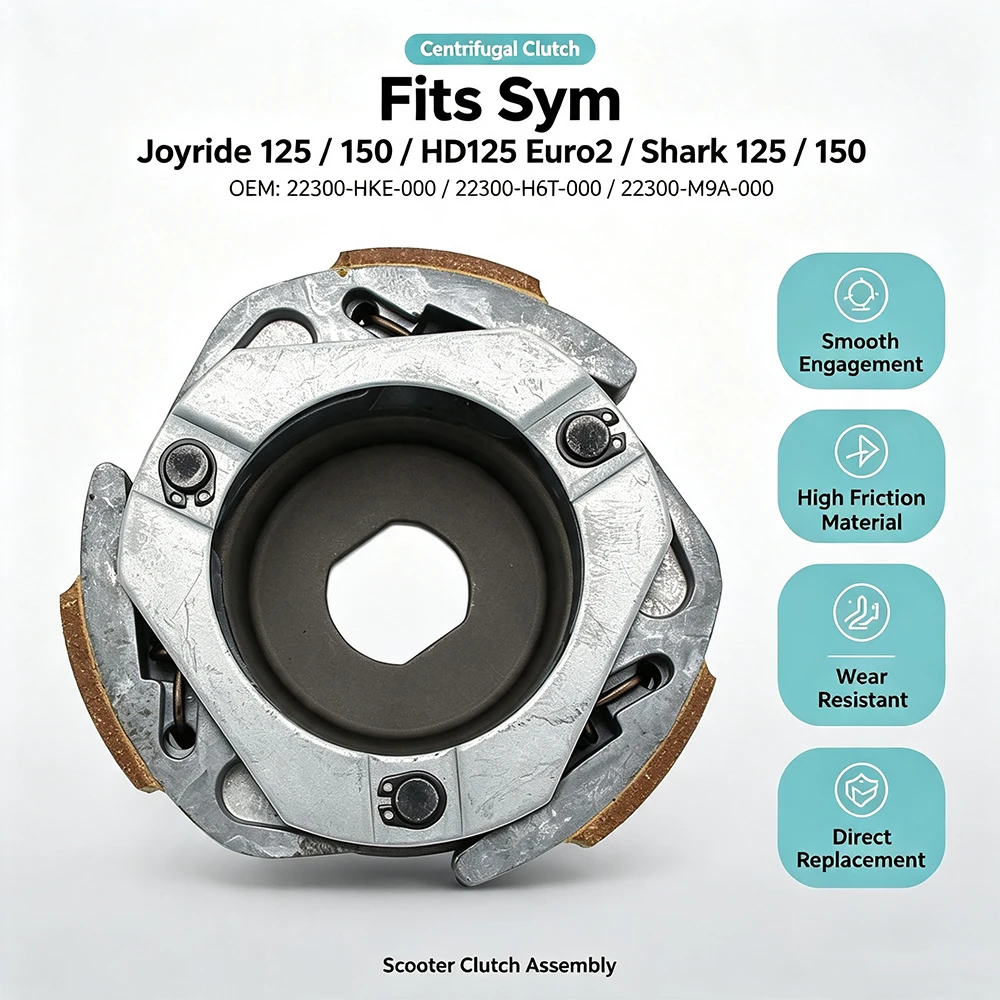 Motorcycle Clutch Centrifugal For Sym Joyride 125 150 HD125 Euro2 Shark 125 150 OEM:22300-HKE-000 22300-H6T-000 22300-M9A-000