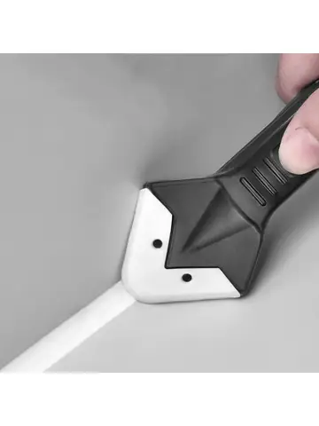 Silicone Caulking Tool | 5-in-1 Sealant Finishing Tool | Caulk Remover Glass Glue Angle Scraper for Bathroom, Kitchen, Floor