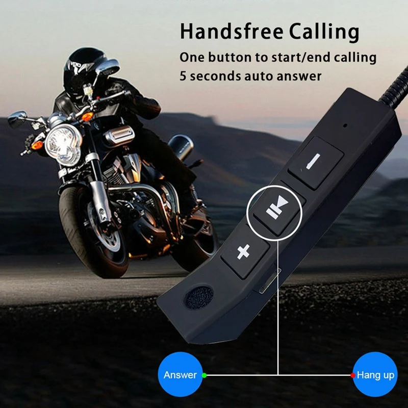 Motorcycle Helmet Headset Wireless Riding Headphone Anti-Interference Motorbike Handsfree Waterproof Stereo Speaker