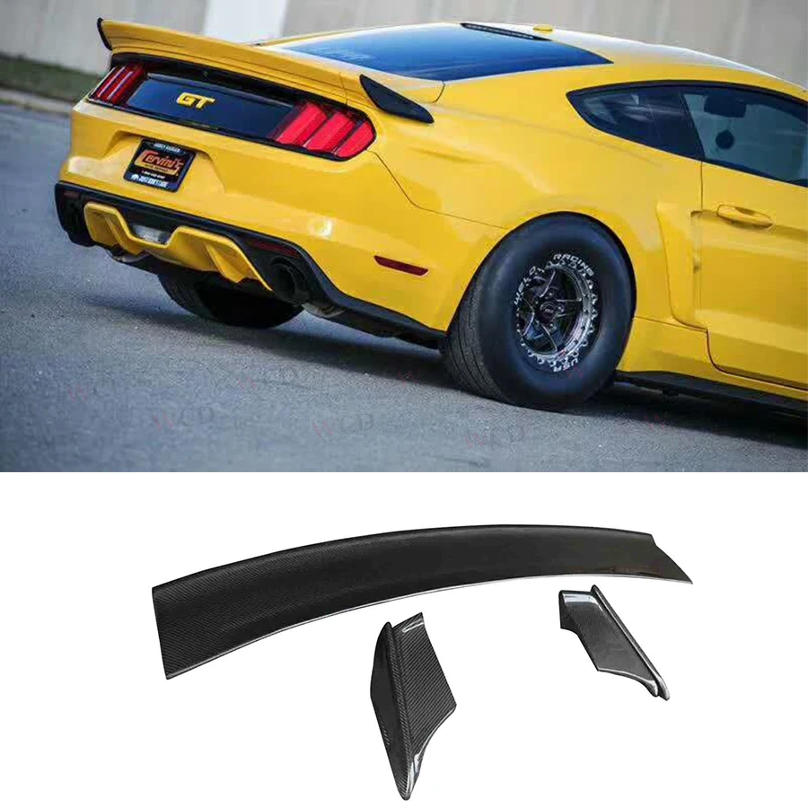 

Car Accessories Carbon Fiber Mustang Tail Wing Rear Trunk Spoiler For Ford Mustang Rear Spoiler 2015-2022