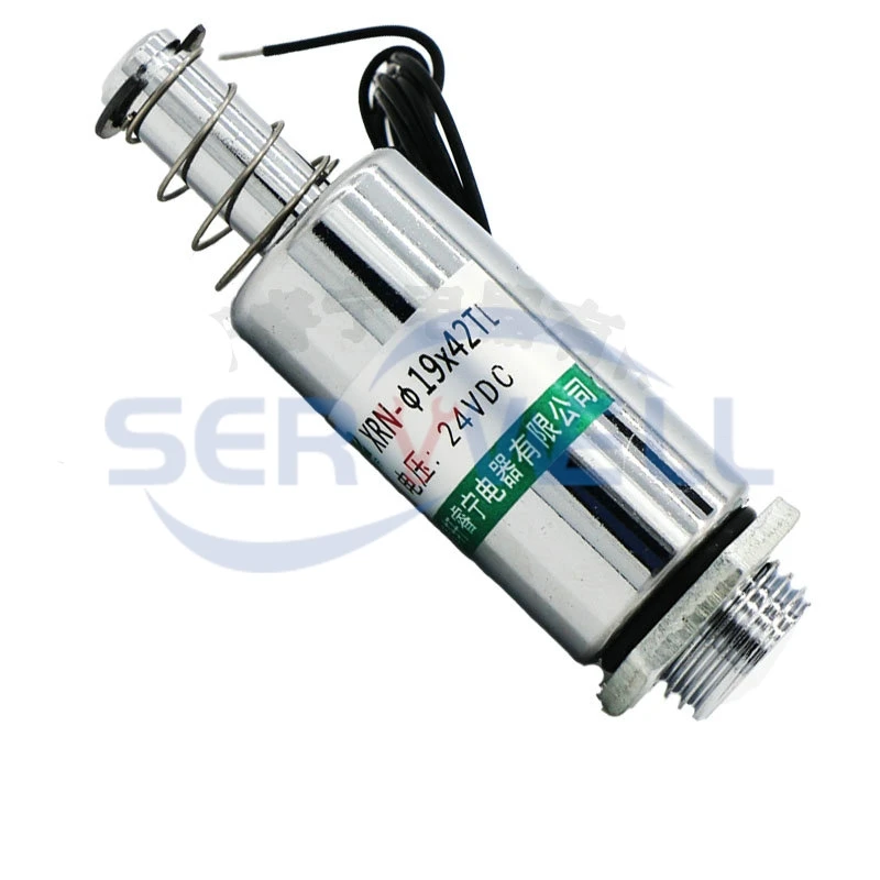 DC tube type solenoid coil column push-pull electromagnet XRN-19X42TL Stroke 10mm Power 18W Suction 100g Retention 1KG