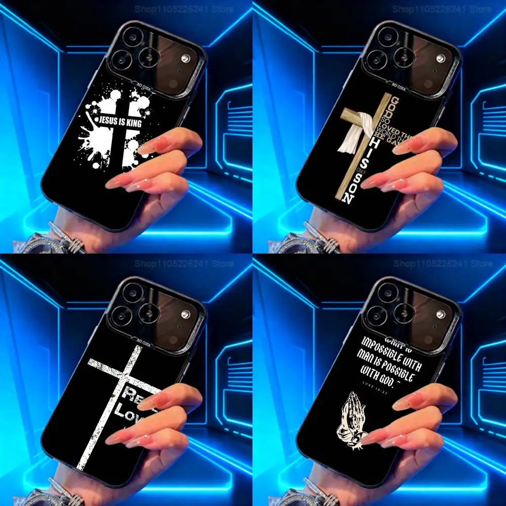 

Belief Christ Bible Verse For iPhone 15,14,13,11,SE,XS,MAX,12,16,17,Mini,Pro,Black Matte Silicone Cover Case