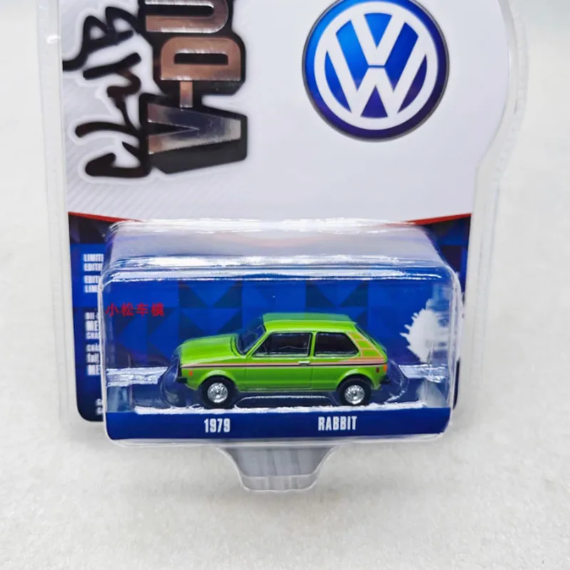 GreenLight 1:64 مقياس 1979 VW أرنب سبائك خضراء مقلد نموذج سيارة كلاسيكي الكبار هدية تذكارية عرض ثابت