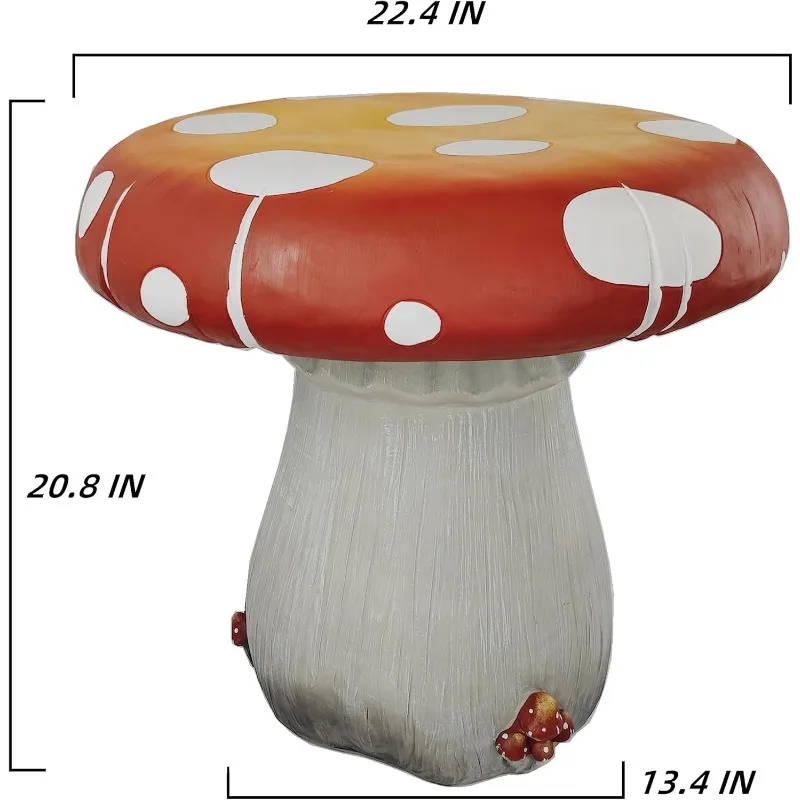 Statue en résine pour pièce plus lente, 20.8 pouces de haut, table intérieure et extérieure, sculpture extra large, décoration de jardin, chambre plus lente rouge