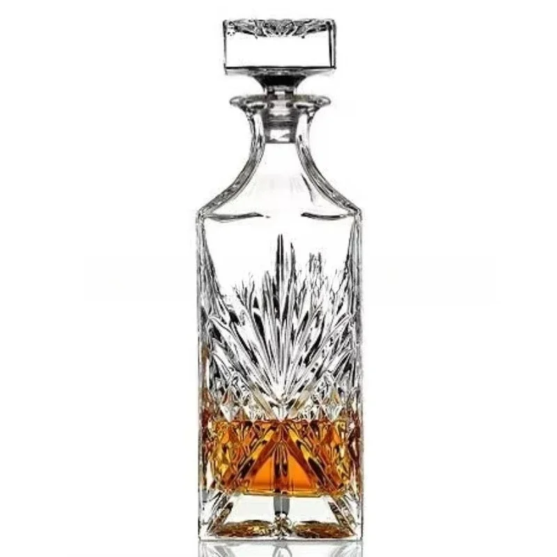 

Irish Cut Crystal Whiskey And Wine Bottles 750ml Cut Crystal Clear Drinking Glasses for Whiskey And Red Wine