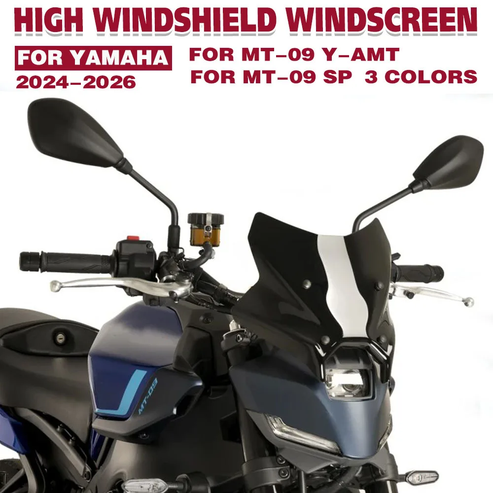 

For YAMAHA MT-09 2024 2025 2026 MT09 SP Y-AMT Motorcycle Touring Windshield Visor Double Bubble High Windscreen Deflector