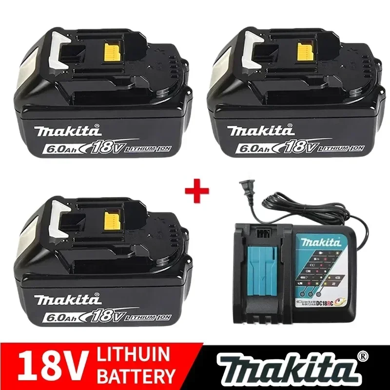 Makita 18V Battery with Charger, LXT Battery, BL1860, BL1850, BL1850B, BL1840, BL1840B, BL1830, BL1830B, BL1815