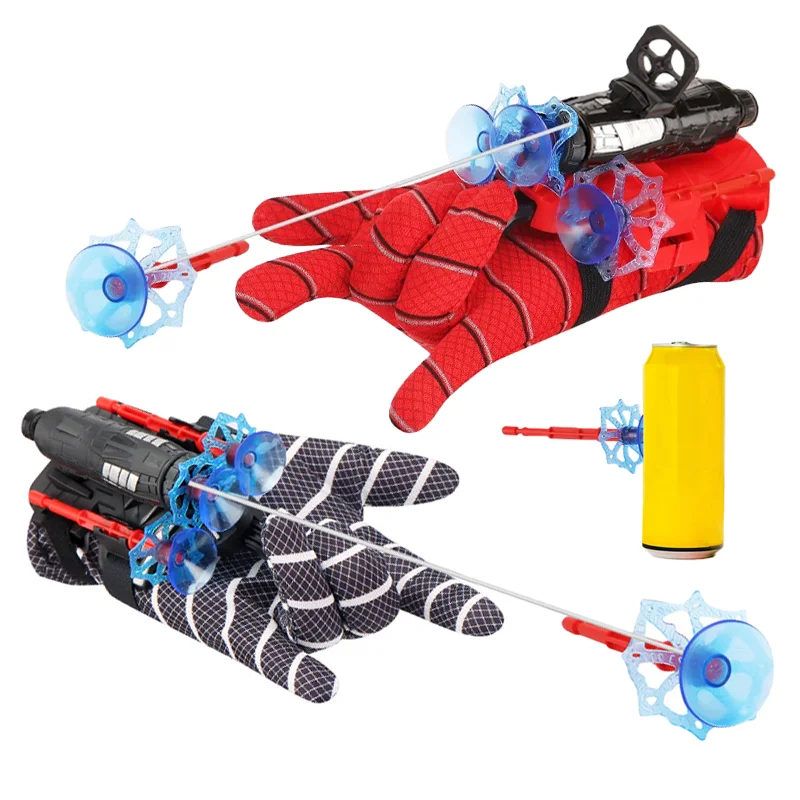 Cartoon Superhero Spider Silk Launcher Toys Funny Pests Eliminator Toy Anime Figures Cosplay Spiders Web Launcher Toys Kids Gift