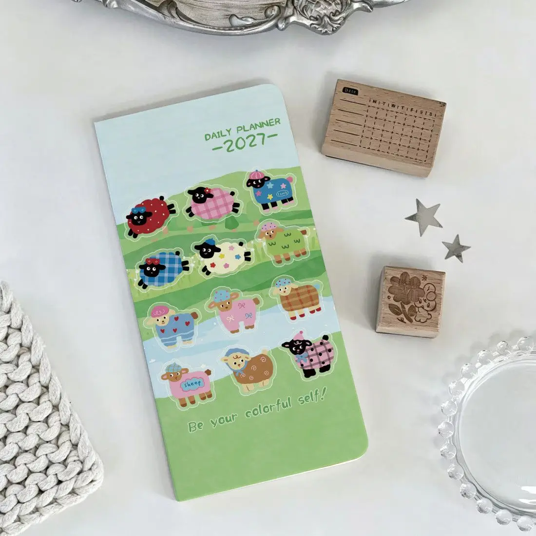 Lamb Forest Schedule Book Fresh Hand Painted Wind Ins Narrow Book Handbook This Week Plan Monthly Plan Notebook