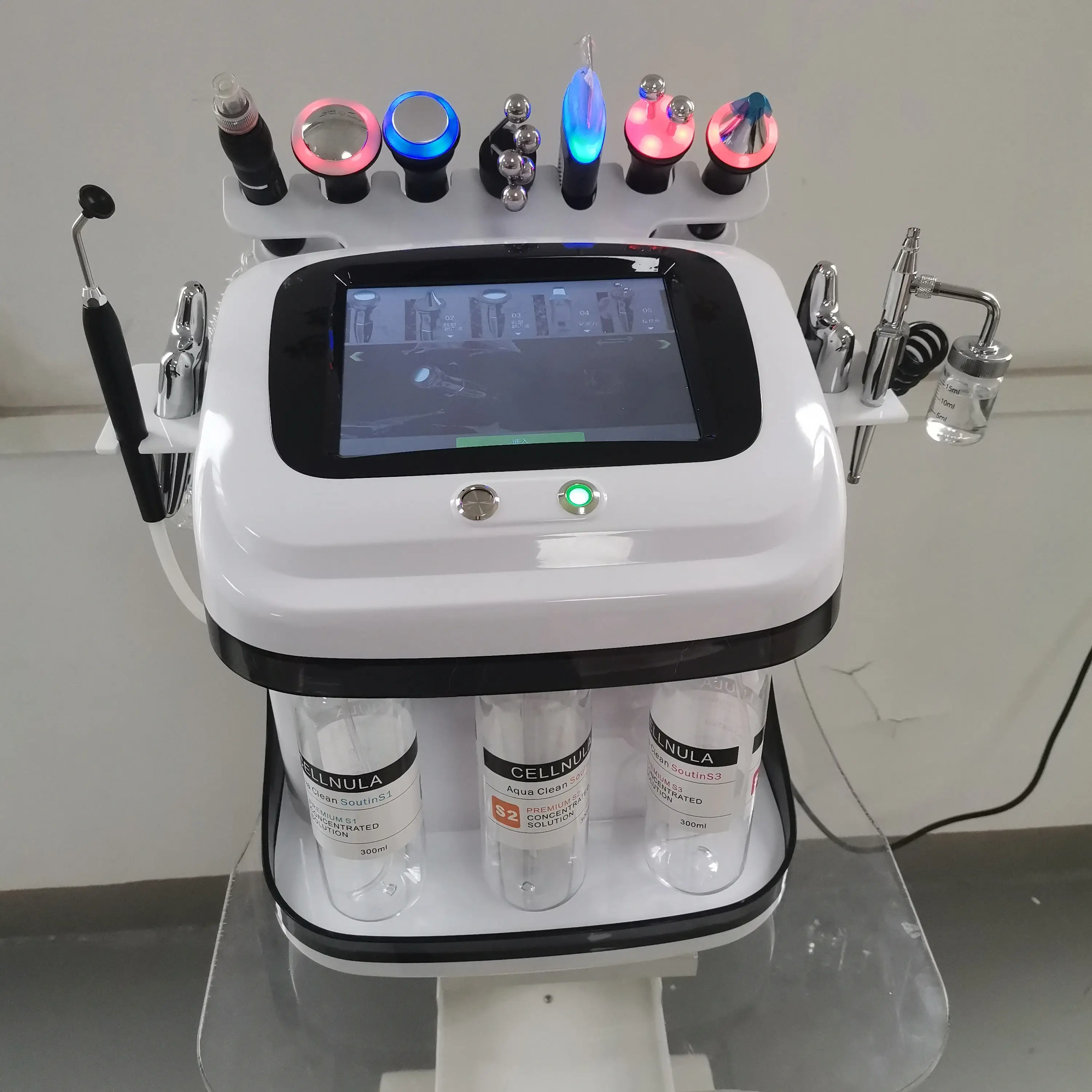 

Oxygen Bubble Face Lift Ultrasonic Girl Line 10 in 1 Facial Water Hydro Blackhead Remove Skin Peeling Machine