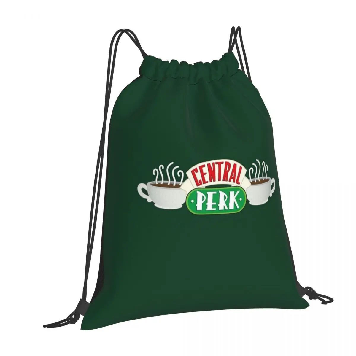 Central Perk Friends TV Show Backpacks Portable Drawstring Bags Sports Bag Book Bags for Travel Students