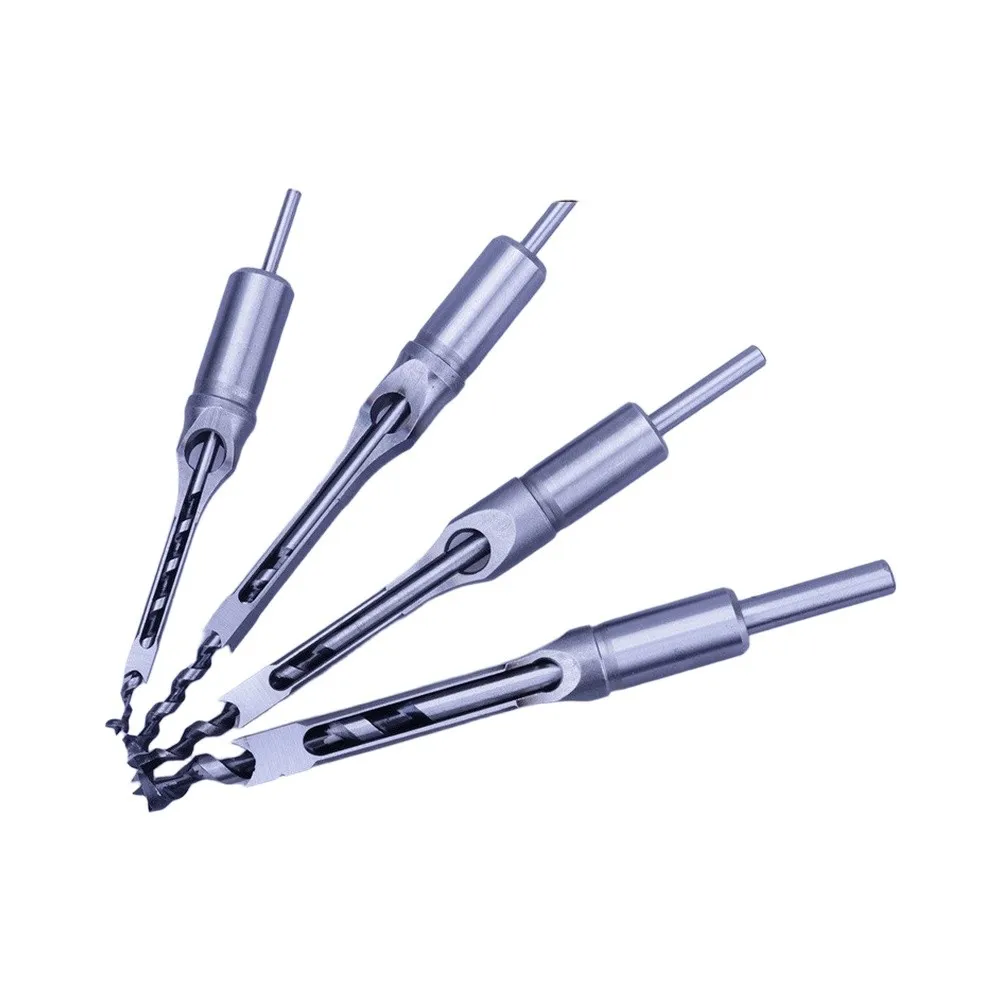 4-piece-square-mortise-chisel-set-for-mortising-machines-1-4-5-16-3-8-1-2-inch-hss-drill-bits-for-wood-tenon-mortise-preparation