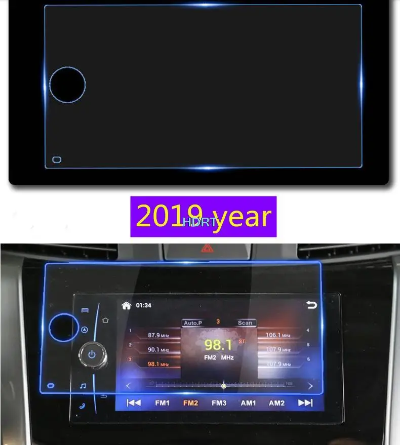 Membrane de Navigation GPS pour Nissan Navara 2017 – 2021, Film d'intérieur pour tableau de bord, accessoires de voiture