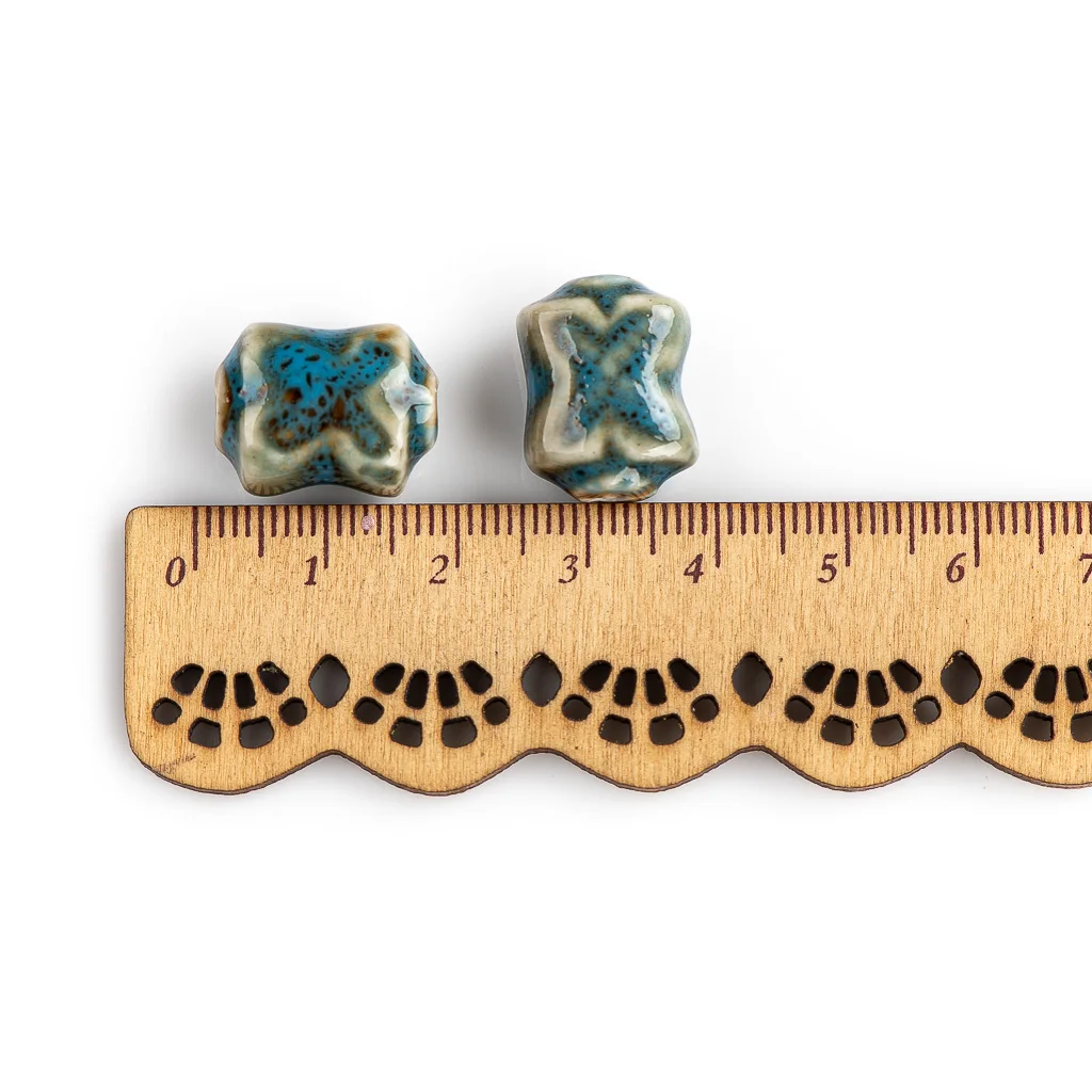 20#10pcs High-quality Special Shape X Ceramic Beads Pendant Porcelain Jewelry Making For Necklace Bracelet #XN173